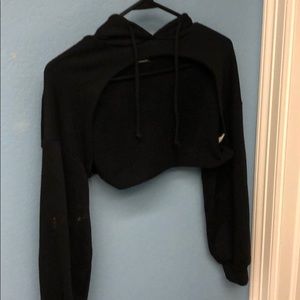 fashion nova cut out hoodie!